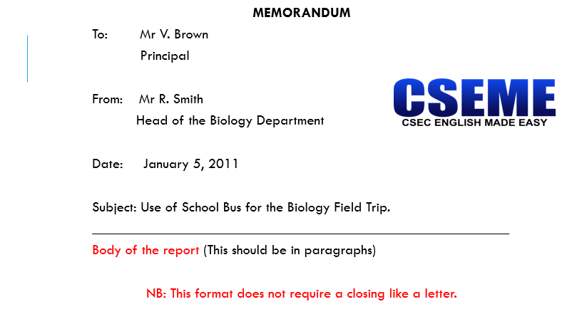expository letter format